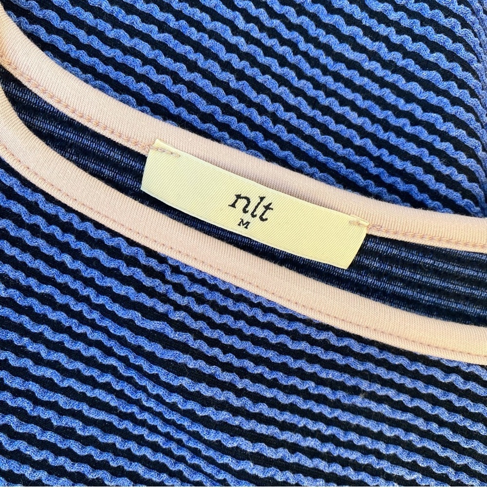 NEW nlt LA Rib Textured Tank Maxi Dress in Blue and Black, Size M - Picture 3 of 8